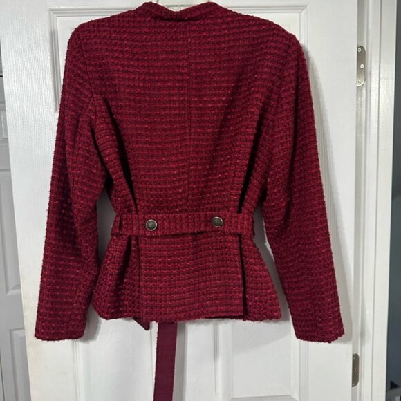 White House Black Market Belted Tweed Jacket - Picture 9 of 16